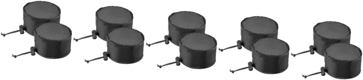 Kisangel 10pcs Grow Tent Vent Filter Covers Elastic Band Duct Vent for Plant Growth Oxford Cloth Easy to Install