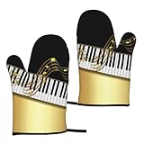 ❥Material: Unsere Ofenhandschuhe aus hochwertiger Polyester-Baumwolle und gewöhnlicher wärmeisolierender Baumwolle. Das dicke Design bietet doppelten Schutz und Komfort sowie hohe Hitzebeständigkeit. Leicht zu reinigen. Hochwertiger, umweltfreundlicher Stoff mit eleganten Designs, der Ihnen ein weiches Gefühl verleiht und Ihrer Küche Urlaubscharme verleiht.