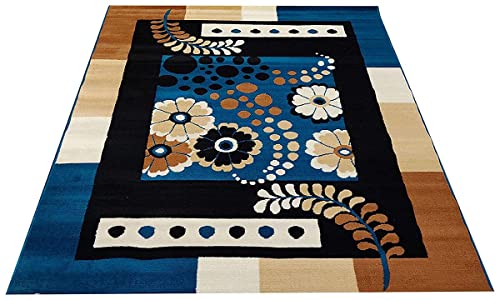 Image of Home Decore Acrylic Carpet for Your Living Room & Drawing Room Aywhere in Your Home (120x150 Blue Colour)- 4x5 Feet