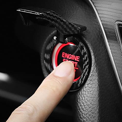 Pressione a tampa do botão Iniciar, Tampa do ignição do carro, Decoração motor automotivo liga alumí
