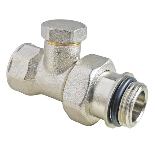 SOMATHERM FOR YOU, Té de réglage nickelé à visser femelle 3/8 auto-étanche pour radiateurs - Équilibrage des émetteurs, installation facile, compatible avec tous les radiateurs 3/8