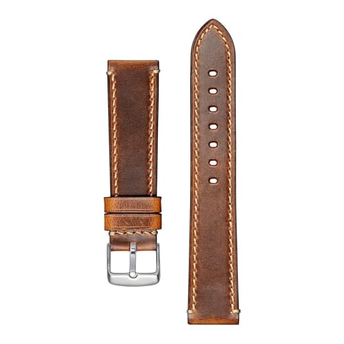 Bracelet de montre en cuir véritable Crazy Horse d'Allemagne style rétro selle