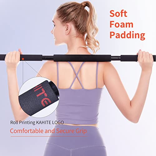 Resistance Band Bar For Body Workout, Squat, Weightlifting, Strength Training( 43'' Lentgh, Max Load 500Lbs) With Easy Grip Foam, Portable Training Accessories For Home Gym Fitness #TOP2