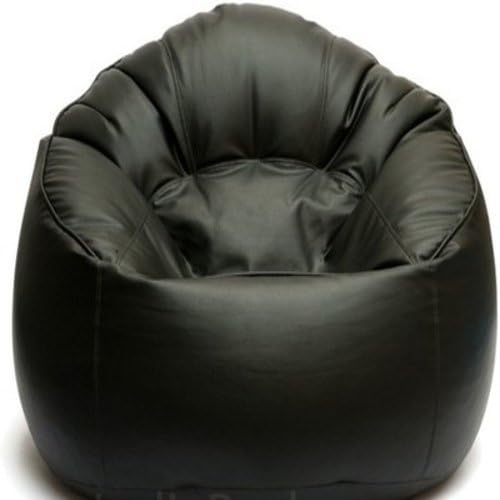 4XL Leather Bean Bag Cover Without Beans|| Muddha Chair Without Beans || Bean Bag Chair Cover for Living Room, Bed Room (Black)