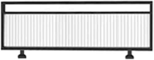 ZYCHSJXA Iron Dividers For Dining Areas Partition Screen Office Restaurant Half Wall Countertop Low Fence Glass Partitions(B,40x70cm/15.74x27.55in)