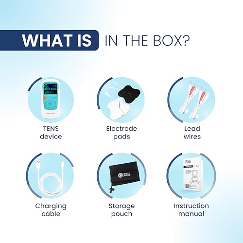 Image of UltraCare PRO TENS 1.0 TENS Machine for Pain Relief, Physiotherapy Massager, 25 Modes, 50 Intensity Levels, Rechargeable, Dual Channel, Muscle /Nerve Stimulator, White