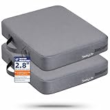 Premium Stadium Seat Cushions for Bleachers – Extra Thick for Long Sitting Hours, Waterproof 2-Pack Bleacher Cushions, Portable, Lightweight Stadium Seat Pads, Suitable for Outdoor Use (Grey)