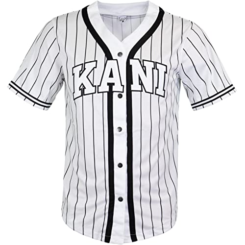 Karl Kani Serif Pinstripe Baseball Jersey Trikot (DE/NL/SE/PL,...