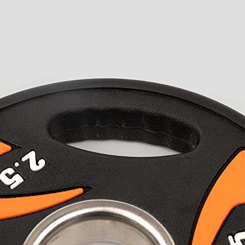Phoenix Fitness Olympic Weight Plate - Rubber Coated Tri Grip Radial Plate for Weight & Strength Training - Great for Barbell & Dumbbell Bars - Ideal for Home, Gym & Studio - Sold as Singles, 2.5kg - Image 6