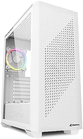 SHARKOON KASA MID TOWER PSUSUZ 3XFAN VS9 RGB WHITE — Amazon ürün görseli