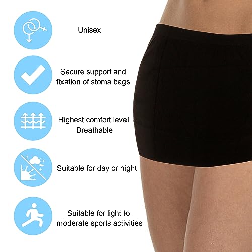 Ostomy Belt for Women | Stealth Ostomy Support Belt | Ostomy Wrap | Ostomy Underwear for Women | Ostomy Bag Covers | Stretchy Stoma Bag Cover | with Inner Pocket to Hold Pouch | Ostomy Supplies, Black - Thumbnail 2