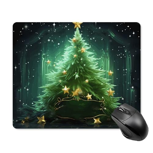 Tapis de souris imperméable et antidérapant vert sapin ultra fin 18x22 cm