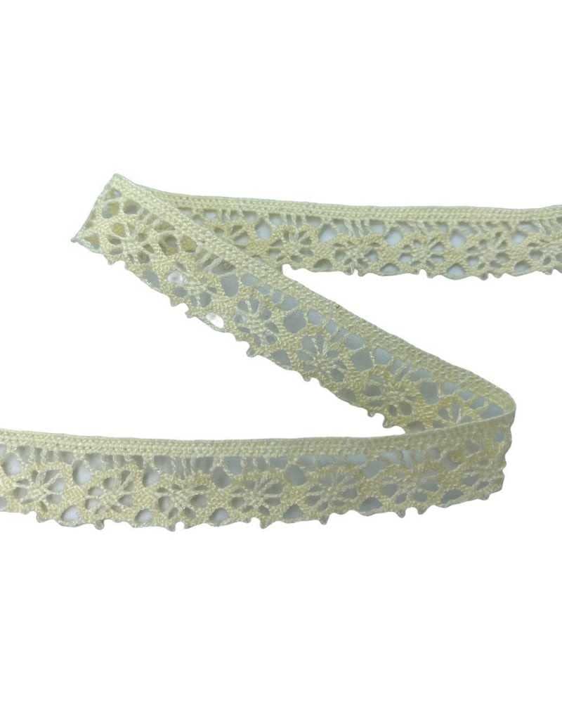 Pizzo tombolo smerlo merletto cotone altezza cm.2 pezza da mt.10 art.0431
