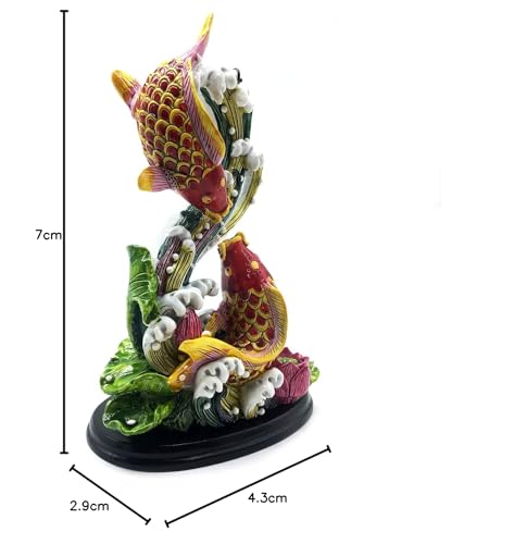 Estatua Feng Shui Pez Chino Decoración Hogar Oficina miniatura 7