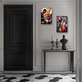 PBXBJY Black Music Wall Art Jazz Canvas Prints 2 Pieces African American Playing Piano and Violin Pictures Print Vintage Music Themed Poster Classroom Bar Decor Framed (16L x 12W x 2Ps)