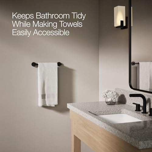 Kohler 27288-BL Portasciugamani, Nero Opaco - 4