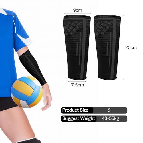 1 Paar Volleyball Armschoner, Unterarm Kompressionsmanschetten, Knieschoner Volleyball, Arm Sleeve für Handgelenkstütze, Knieschoner