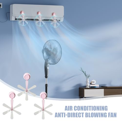 Klimaanlagen Luftumlenker, Saugnapf AC Ablenkblech Mit Drehbarem Lüfter, Schutzvorrichtung Gegen Direktes Anblasen Für Schlafzimmer Wohnung Und Apartment-8