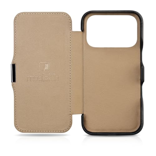 Étui de protection iPhone 17 Pro coque cuir noir mince MagSafe