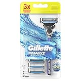 Gillette Mach3 Start Maquinilla de Afeitar Hombre + 3 Cuchillas de Recambio, Mango Aqua-Grip Control Total Incluso Mojado Gillette Mach3 Start Maquinilla de Afeitar Hombre + 3 Cuchillas de Recambio, Mango Aqua-Grip Control Total Incluso Mojado