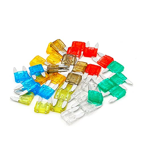 Fusible de hoja mini para viajes en coche juego de repuestos variados de 5 a 30A 2