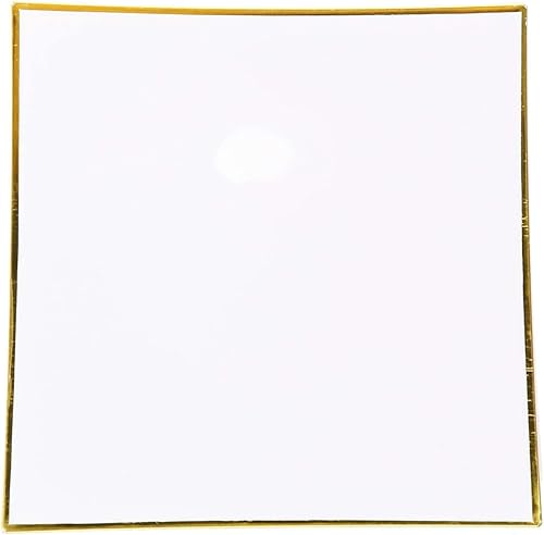 Miniatura 7 de Efavormart - Paquete de 10 platos de postre cuadrados cóncavos cuadrados de plástico duro de 8 pulgadas, platos desechables para ensaladas y