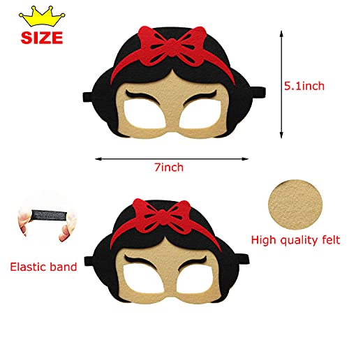 12 Packs Princess Masks For Girls Party Dress Up Party Favors, Princess Birthday Party Decorations With 12 Different Types Princess Masks For Kids Party Supplies #TOP2