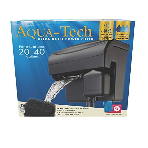 Aqua-Tech Ultra Quiet Power Filter, For Aquariums 20-40 Gallons