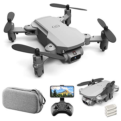 Mini Drone for Kids and Adults, GoolRC LS-MIN RC Quadcopter with 1080P Camera, 360° Flip, Gesture Photo/Video, Track Flight, Altitude Hold, Headless Mode, Include Carry Bag and 3 Batteries (Grey)