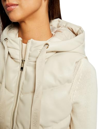 Doudoune droite à capuche simili cuir femme - vue 6