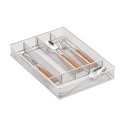 Design Ideas Cutlery Tray Mesh Large Silver #TOP1