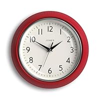 Jones Clocks® Ketchup Retro Wall Clock In Colour For Hoe Kitchen