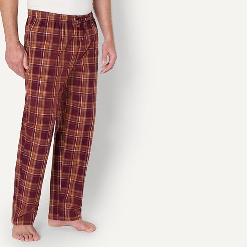 Image of Amazon Essentials Men's Cotton Poplin Straight-Fit Pajama Pants with Pockets, Elastic Waist, Drawstring