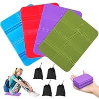 Nadisean 4er Pack Sitzkissen Outdoor Faltbar, 4 Farben Sitzunterlage Outdoor Wetterfest, Thermo Sitzkissen Faltbar mit 4 Aufbewahrungstasche, Sitzmatte Outdoor für Wandern Tribüne Picknick Camping
