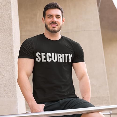 Sweet Gisele Security Uniform T-Shirt for Men, Staff T Shirt Tee for Events Concerts, Guards, Weddings, Front and Back Print3