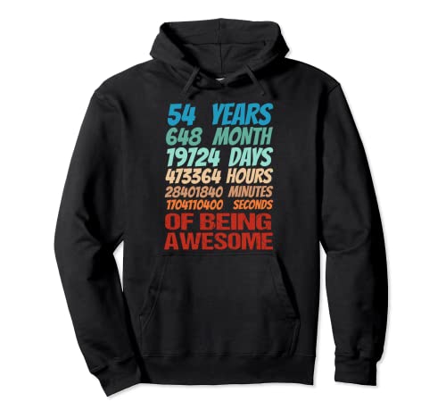 54 años 54 cumpleaños mujeres hombres 54 cumpleaños Sudadera con Capucha