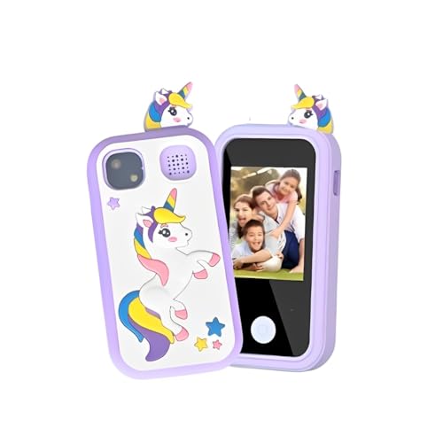 Image of Kids Touchscreen Smartphone Toy with 2.4 inch Color Screen-1080P- MP3 Music Player- in Built Games & Wallpapers (Purple)