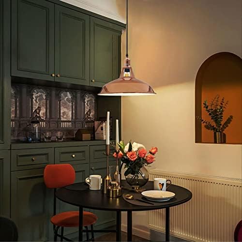 LEDSone Retro Metal-Lamp Shades Living Room Ceiling Light Barn Shaped 30cm Easy fit Lampshades only for Pendant Lamp for Kitchen Living Room - Image 4