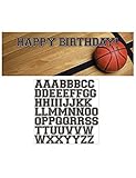 Creative Converting Sports Fanatic Basketball Giant Party Banner with Stickers, Multicolor