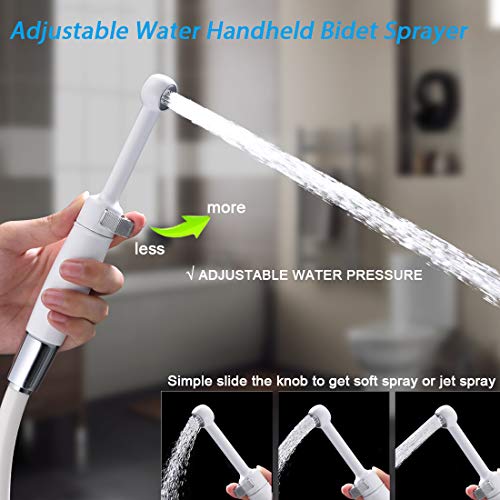 Cloth Diaper Sprayer for Toilet, Uvish Handheld Bidet Sprayer for Toilet Water Sprayer, Premium Solid Brass Matte Black Bathroom Bidet Spray Toilet Jet Spray-Easy to Install with Complete Accessories