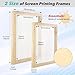 Ecoofor 47PCS All-in-One Screen Printing Kit with 50W UV Exposure Lamp, 2 Sizes Wood Screen Printing Frames, 4 Screen Printing Ink Colors, 10 A4 Transparency Films & Tools