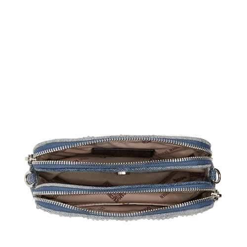 Steve Madden Daisy-r Quilted Double Zip Crossbody with Stones4