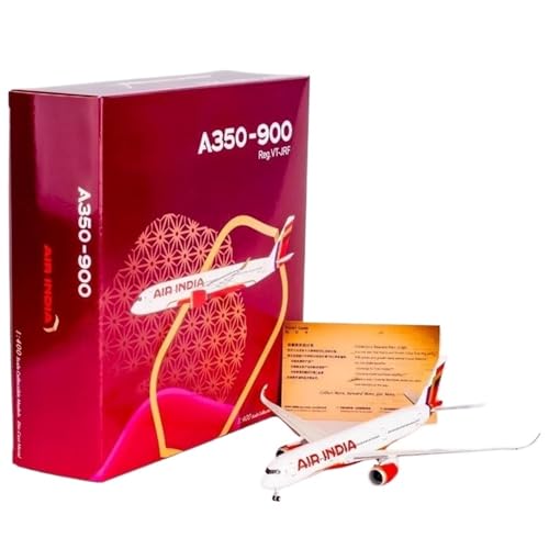 Modelo de avión Air India A350-900 escala 1:400 réplica coleccionable fundida a presión