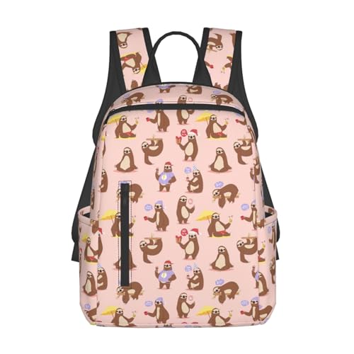Sac à dos léger paresseux noir et blanc pour le travail et voyage