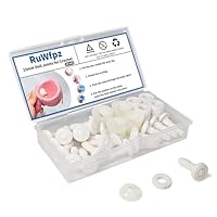 RuWfpz Gelenke für Häkeltiere Puppengelenke 15mm - 20 Sätze Kunststoff Tiergelenke Teddy Gelenke Gelenkscheiben, Weiß Sicherheitsgelenke Amigurumi Gelenke für Arm Bein Hals