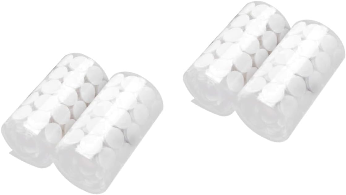 VILLCASE 400pairs Diameter Self-Adhesive Round Hook and Dots for Strong Adhesive and Stickers White