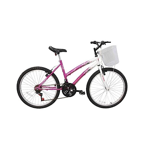 Bicicleta Aro 24 Parati 21v Branca e Magenta Track Bikes
