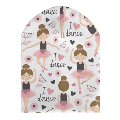 Ballerina Girls (2) Kids Beanie Hat for for Girls Boys Children Cap Winter Knitted Chemo Cancer Headwear Accessories Gifts Decoration Black3