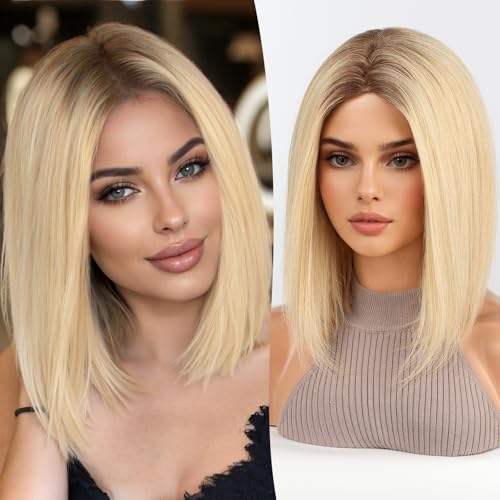 starluck Human Hair Wig for Women Blonde Wigs Real Human