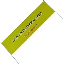 Custom Hand Held Banner Personalized Sign for Birthday Party, Outdoor Sports, Team Event, Cheer Congratulations 135x35 cm